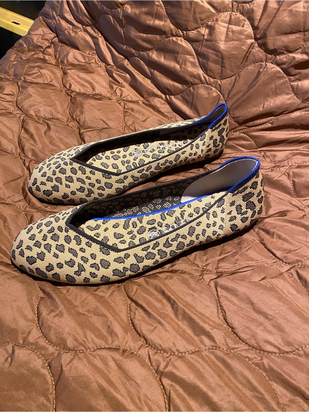 Rothy’s Leopard Print Women's Ballet Flats - Tan/Black